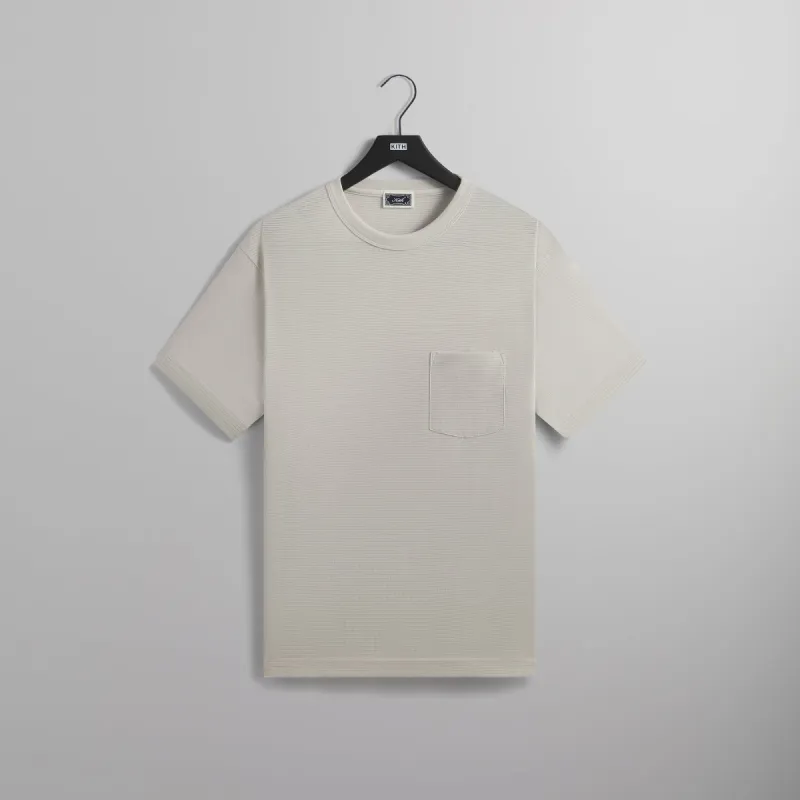 Kith Pointelle Mesh Leonard Pocket Tee - Concrete sold by Kith