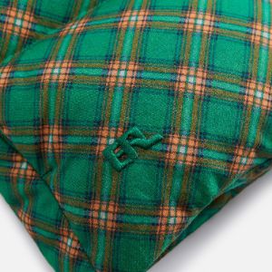 ERL Printed Quilted Puffer Vest - Green Plaid sold by Kith