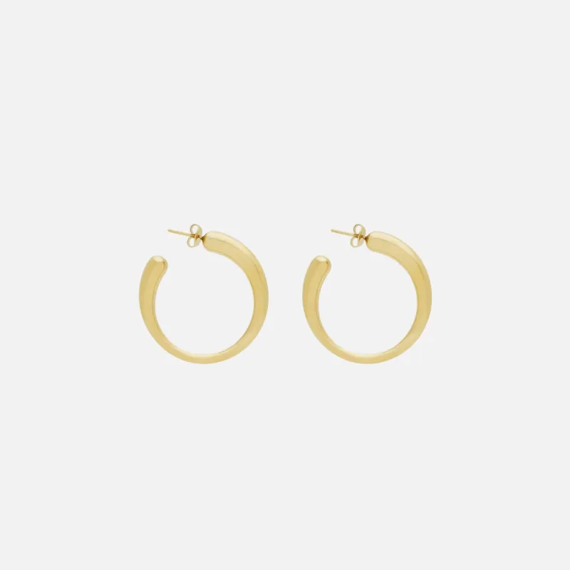 Saint Laurent Creoles Fils Degrades Hoops - Yellow Gold sold by Kith