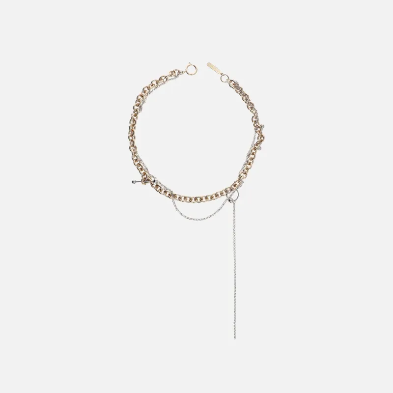 Justine Clenquet Helena Necklace - Gold / Palladium sold by Kith
