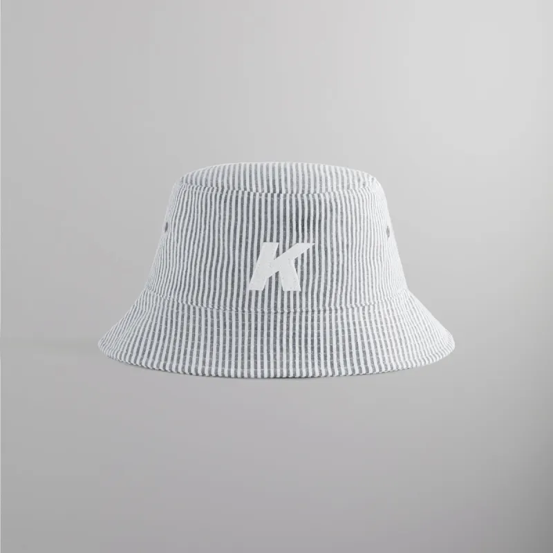Kith Seersucker Dawson Bucket Hat - Nocturnal sold by Kith