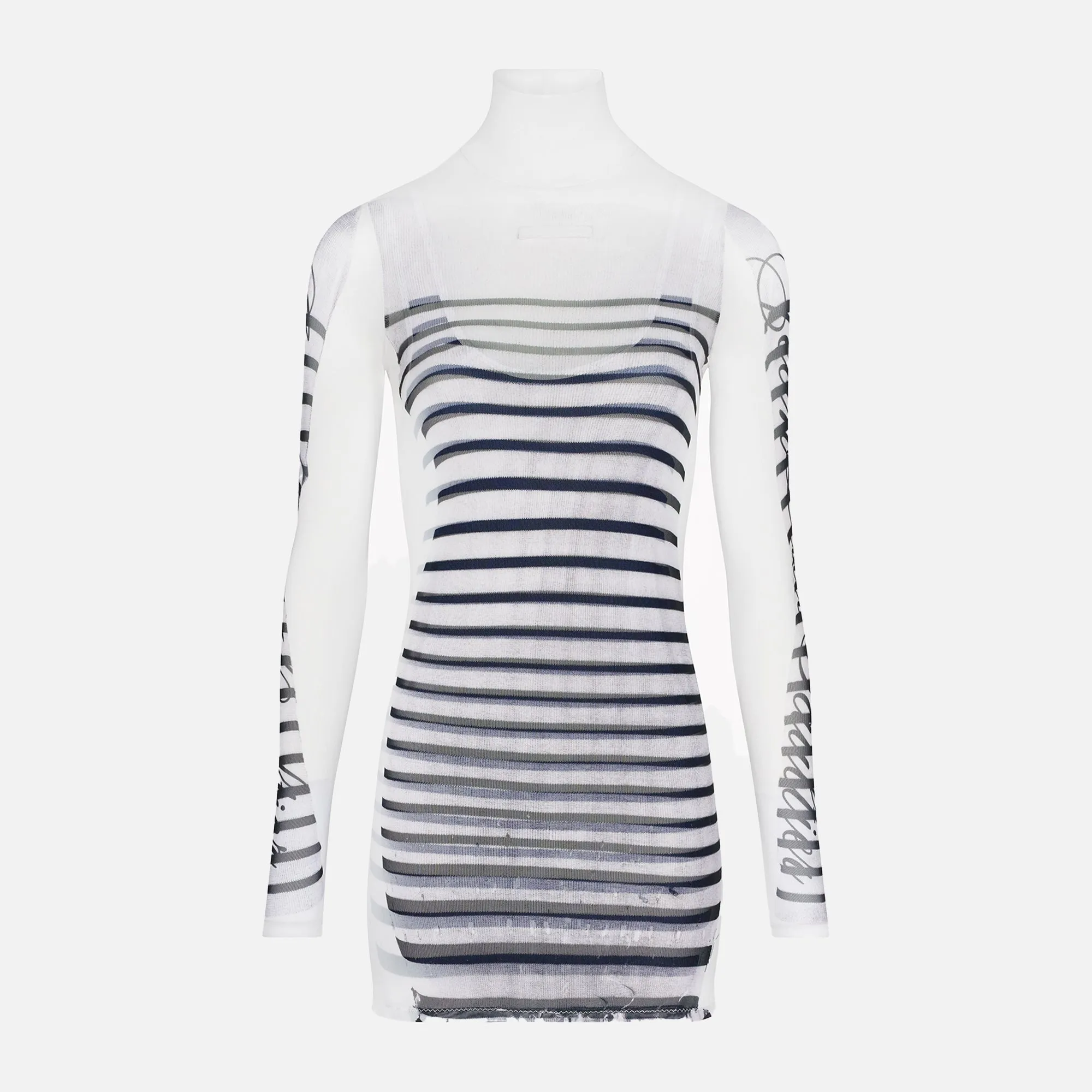 Jean Paul Gaultier Spandex and Mesh Short Dress - White sold by Kith