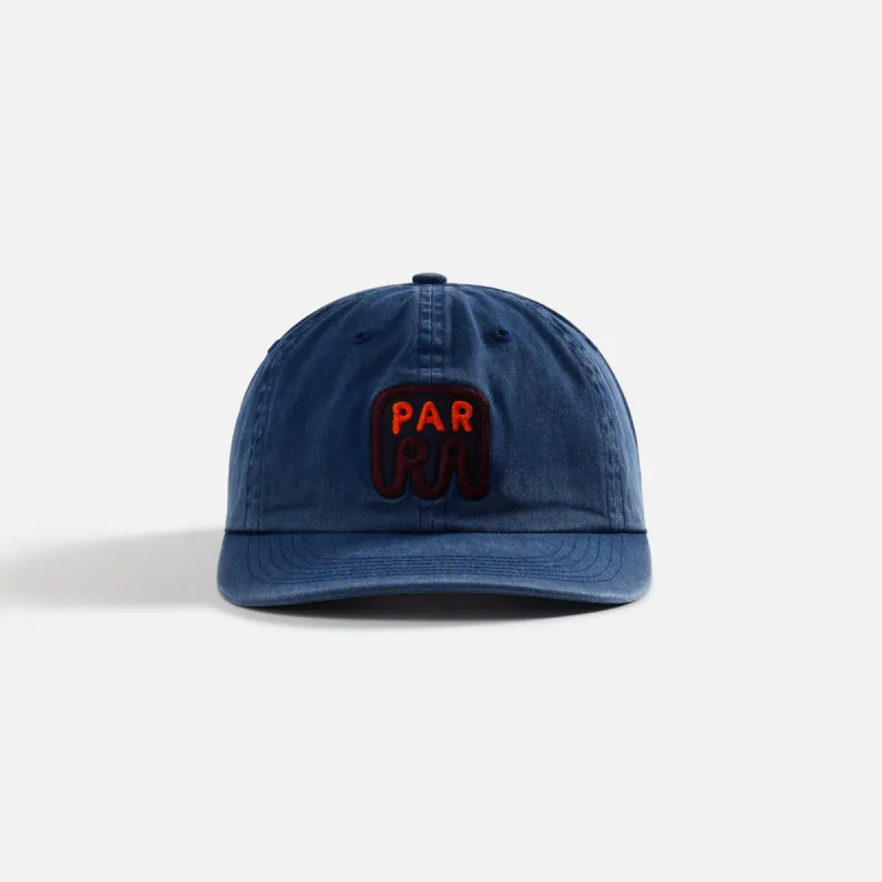 by Parra Fast Food Logo 6 Panel Cap - Off Blue sold by Kith
