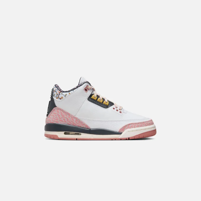 Jordan GS Air Jordan 3 Retro - White / Red Stardust / Sail / Anthracite sold by Kith