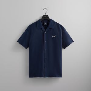 Kith Silk Cotton Thompson Camp Collar Shirt - Nocturnal sold by Kith