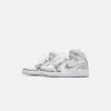 Jordan WMNS Air Jordan 1 Mid SE - White / Metallic Silver sold by Kith