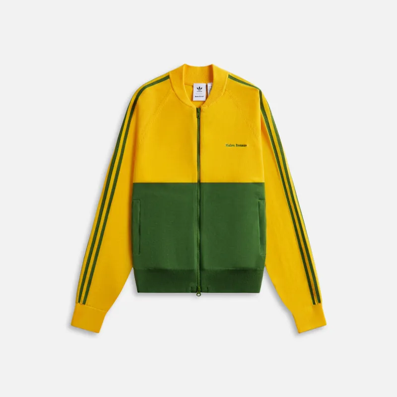 adidas Originals by Wales Bonner Knit Track Top - Gold / Green sold by Kith