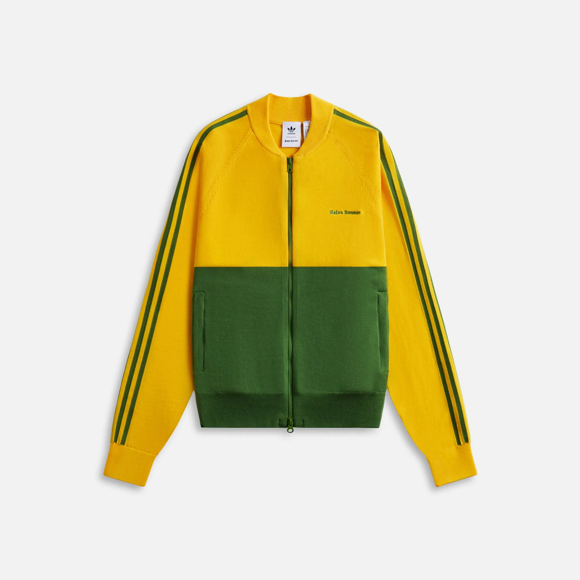 adidas Originals by Wales Bonner Knit Track Top - Gold / Green sold by Kith