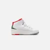 Nike PS Air Jordan 2 Retro - White / Fire Red / Fir / Sail sold by Kith