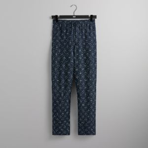 Kith Silk Geometric Stitch Barrow Pant - Nocturnal sold by Kith
