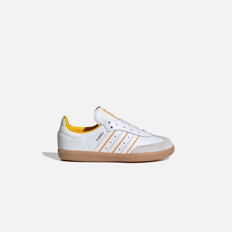 adidas PS Samba OG - White / Crystal White / Crew Yellow sold by Kith