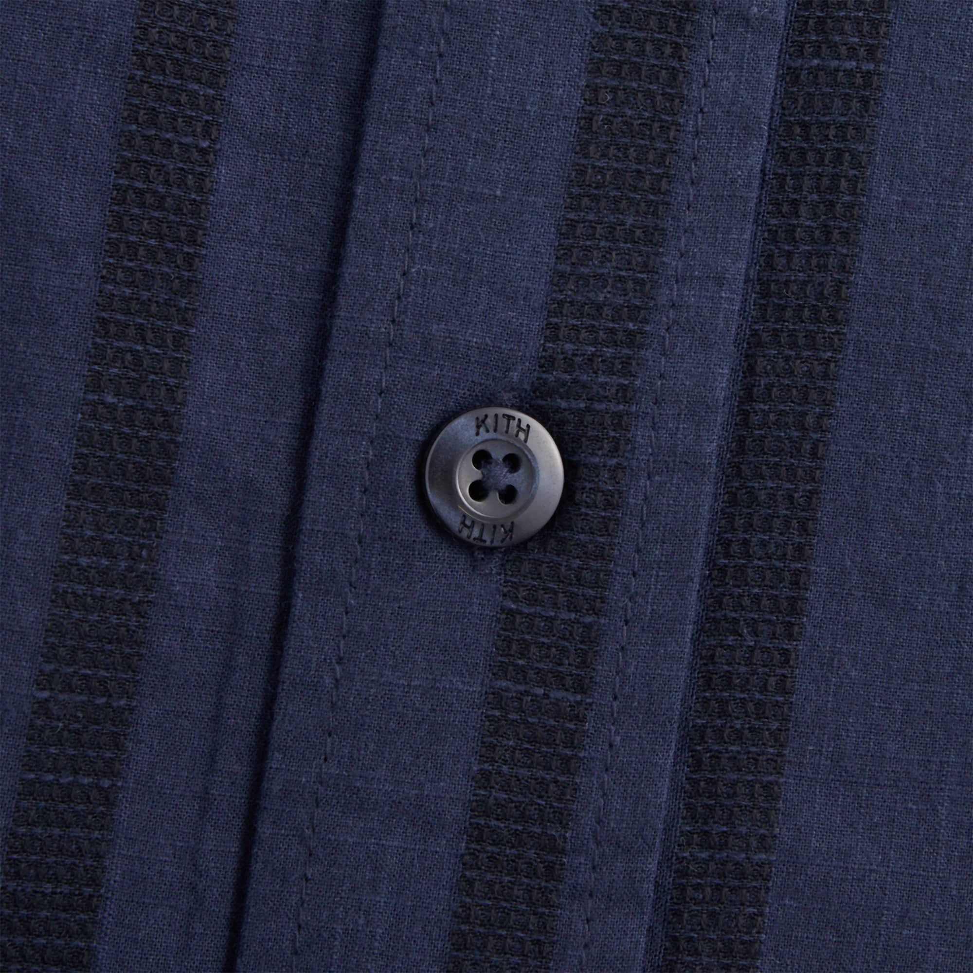 Kith L/S Poplin Boxy Collared Overshirt - Nocturnal sold by Kith product image thumbnail 3