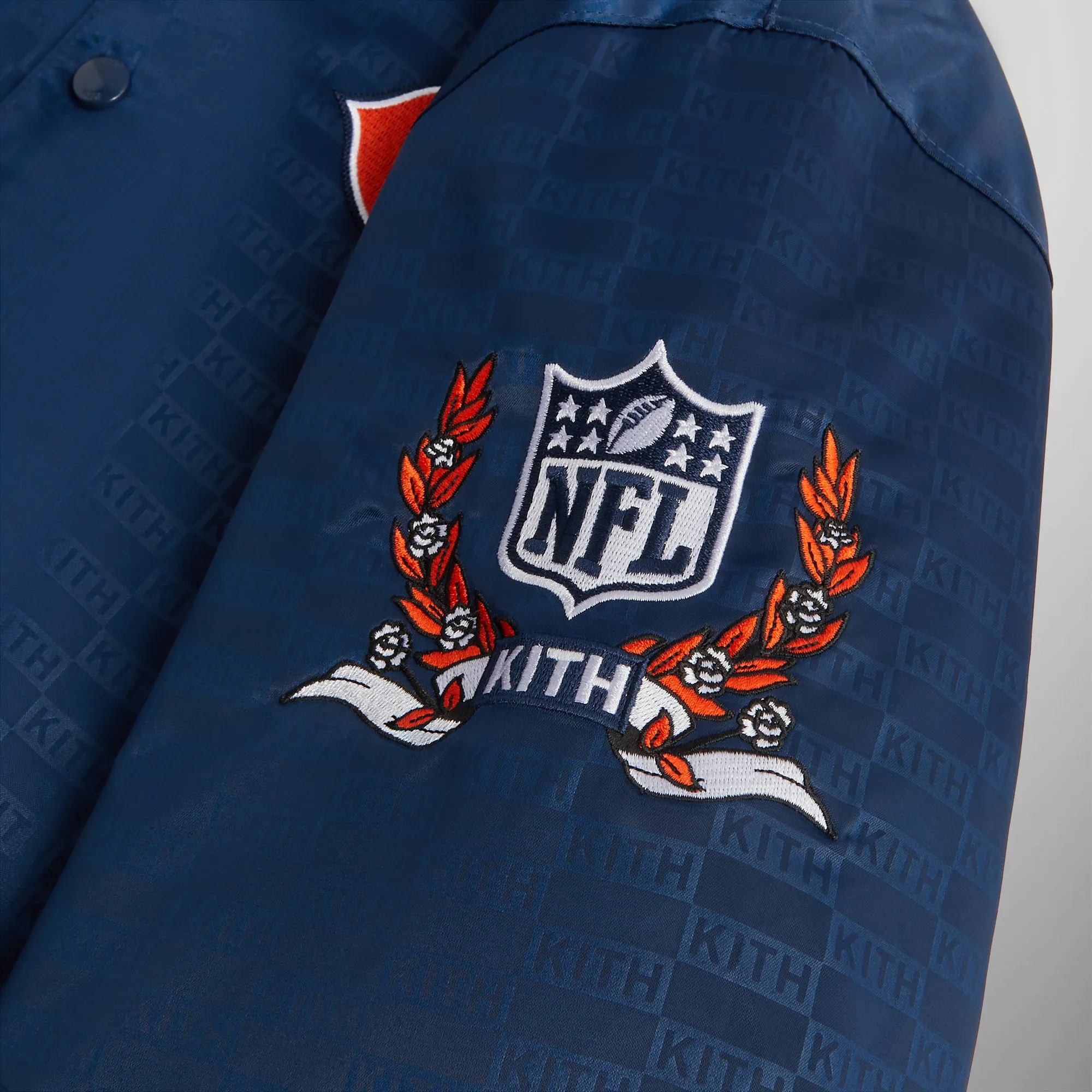Kith for the NFL: Bears Satin Bomber Jacket - Meter sold by Kith product image thumbnail 5