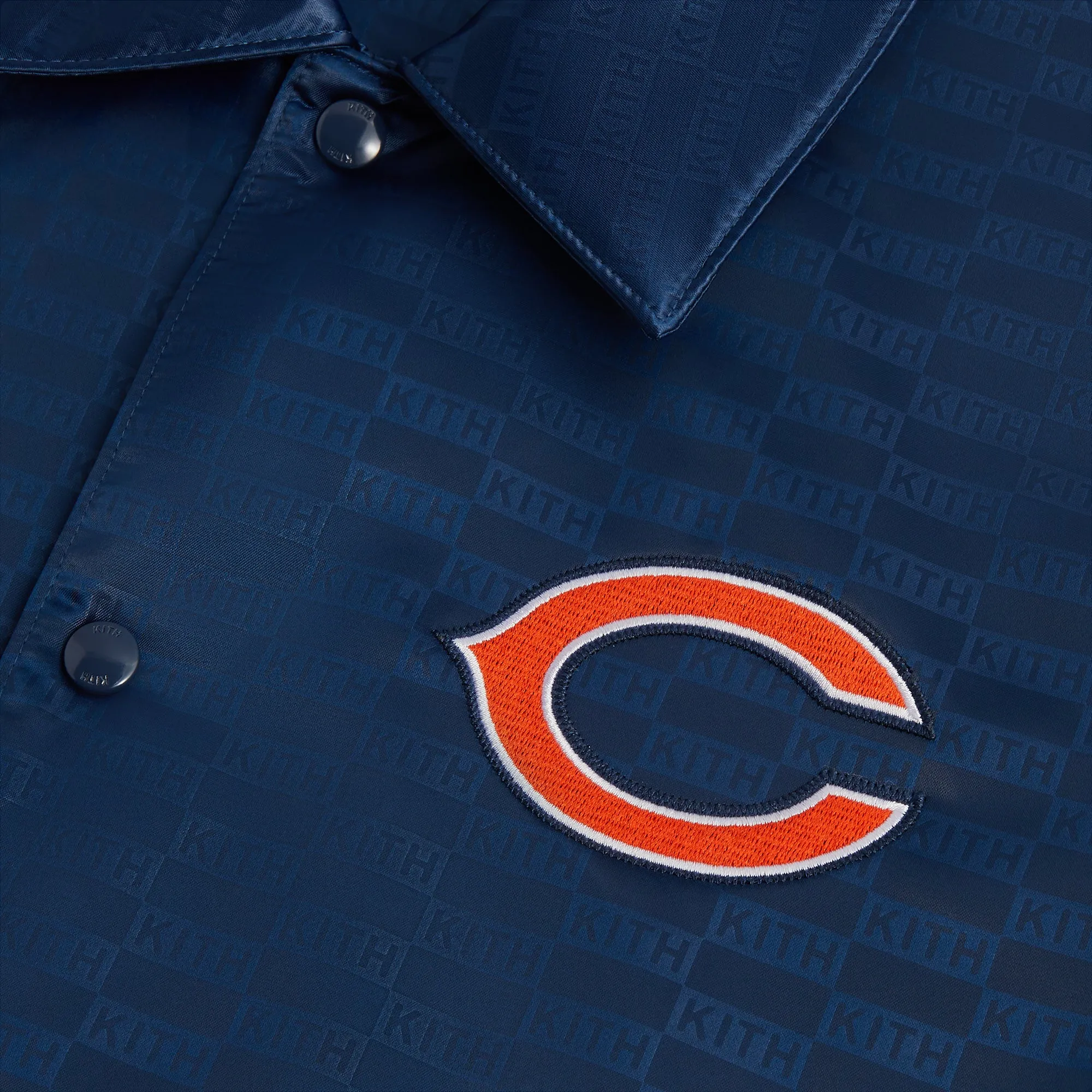 Kith for the NFL: Bears Satin Bomber Jacket - Meter sold by Kith product image thumbnail 4
