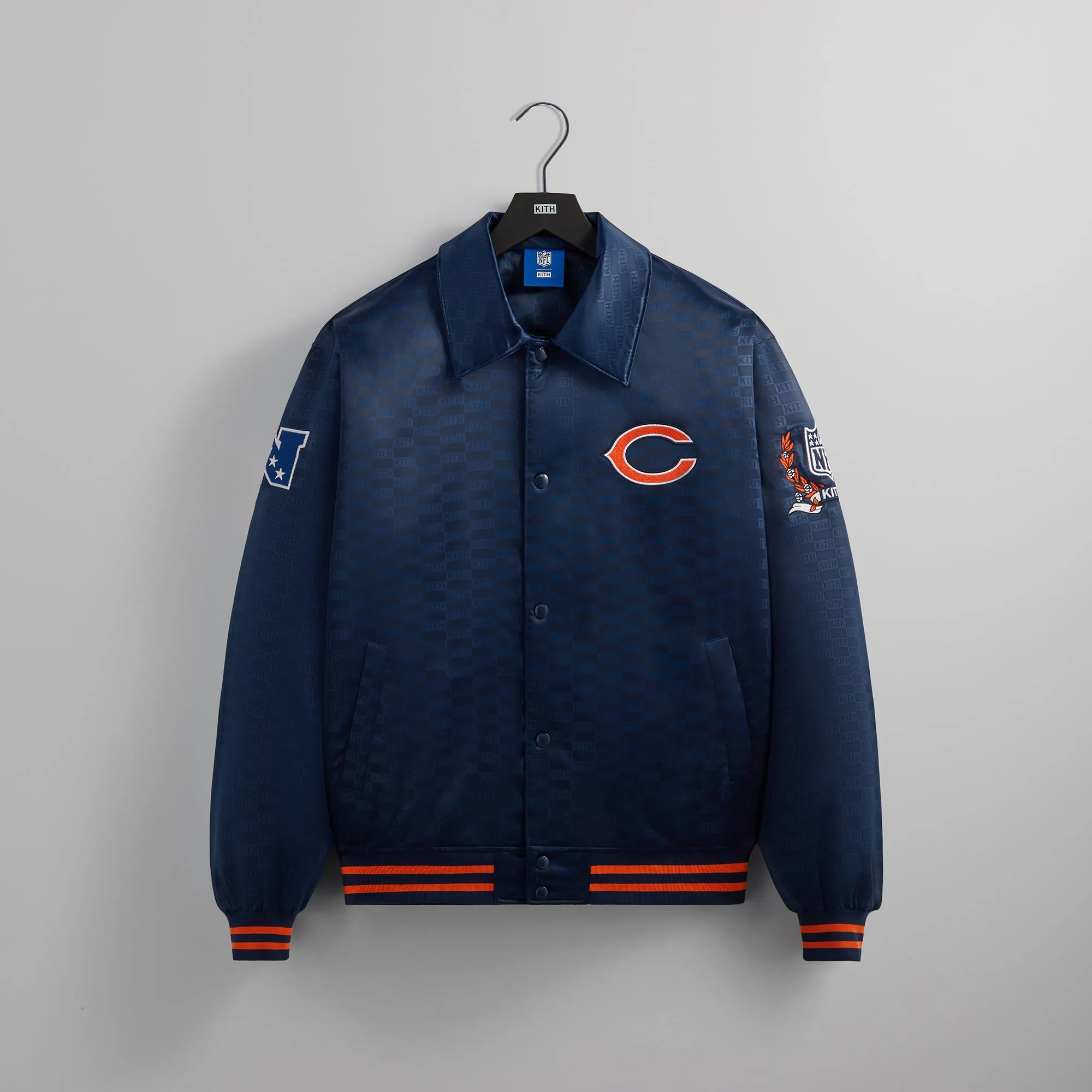 Kith for the NFL: Bears Satin Bomber Jacket - Meter sold by Kith