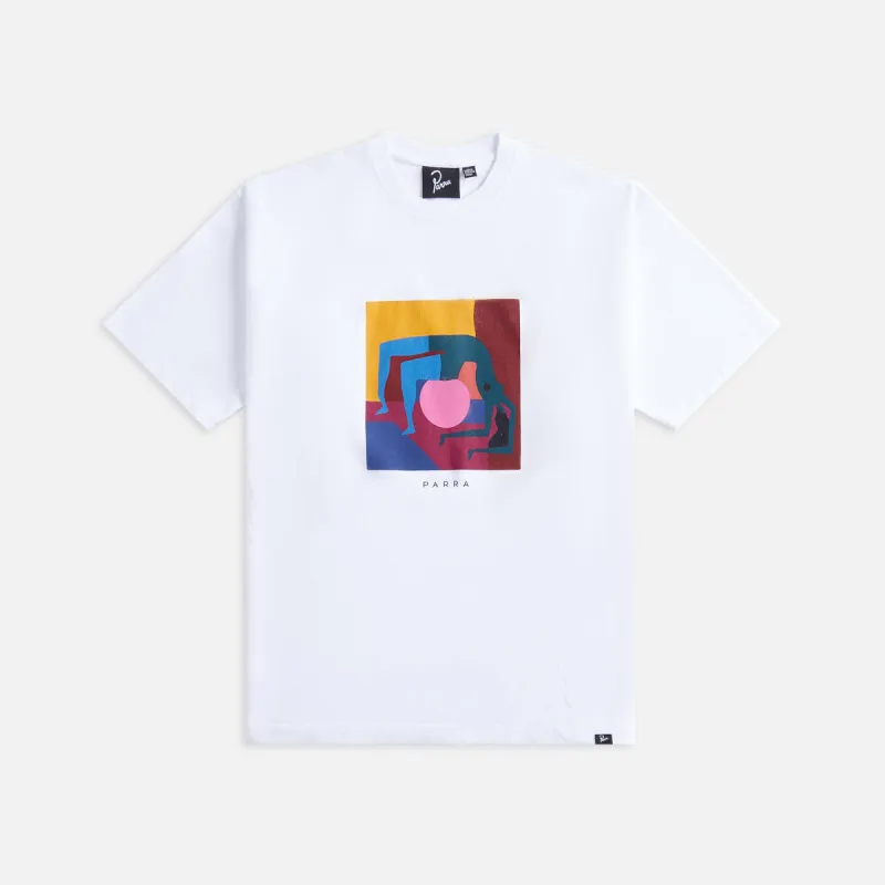 by Parra Yoga Balled Tee - White made by by Parra