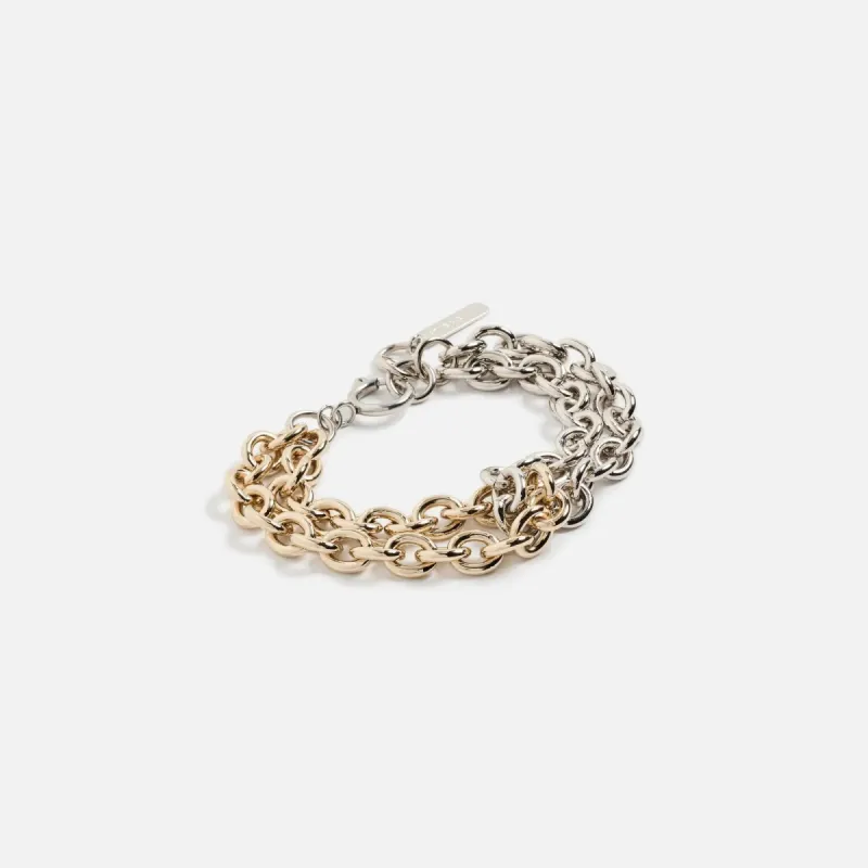 Justine Clenquet Anna Bracelet - Gold / Palladium sold by Kith