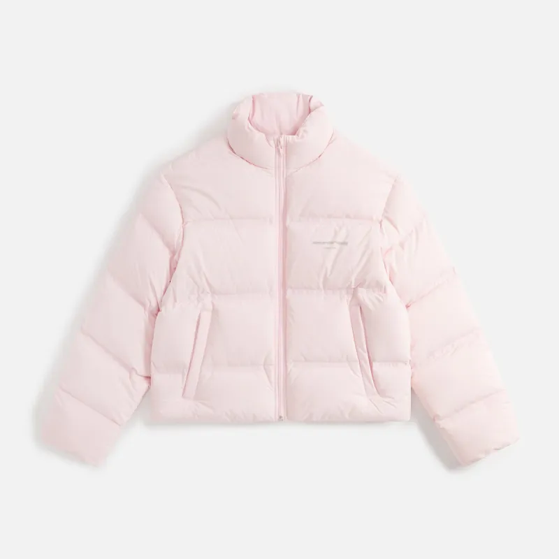 Alexander Wang Jacquard Channel Cropped Puffer with Reflective Logo - Pink sold by Kith