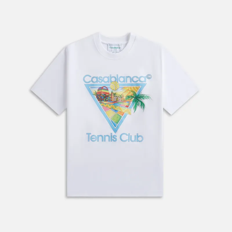 Casablanca Afro Cubism Tennis Club Tee - White sold by Kith