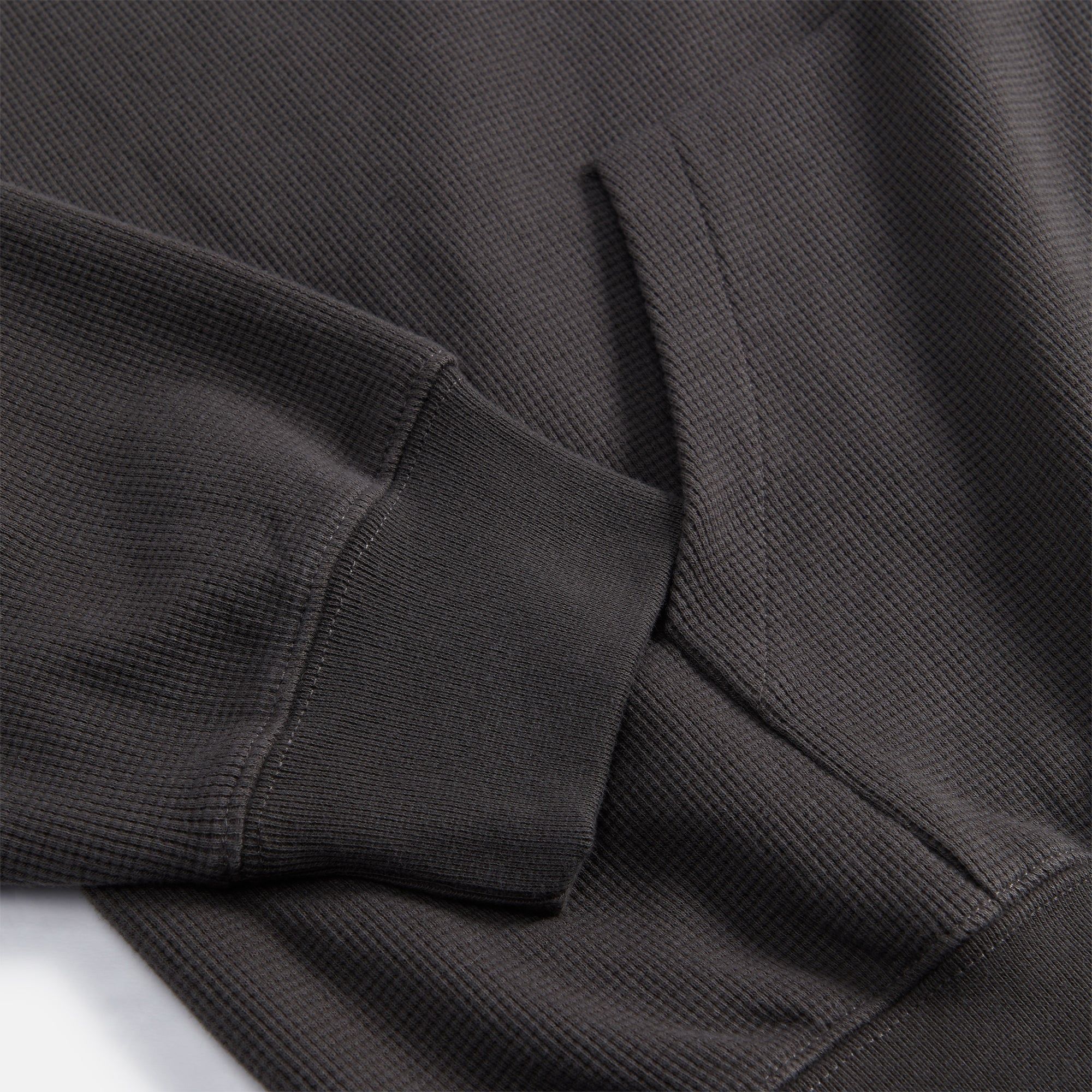 Essentials Heavy Waffle Raglan Hoodie - Off-Black sold by Kith product image thumbnail 5