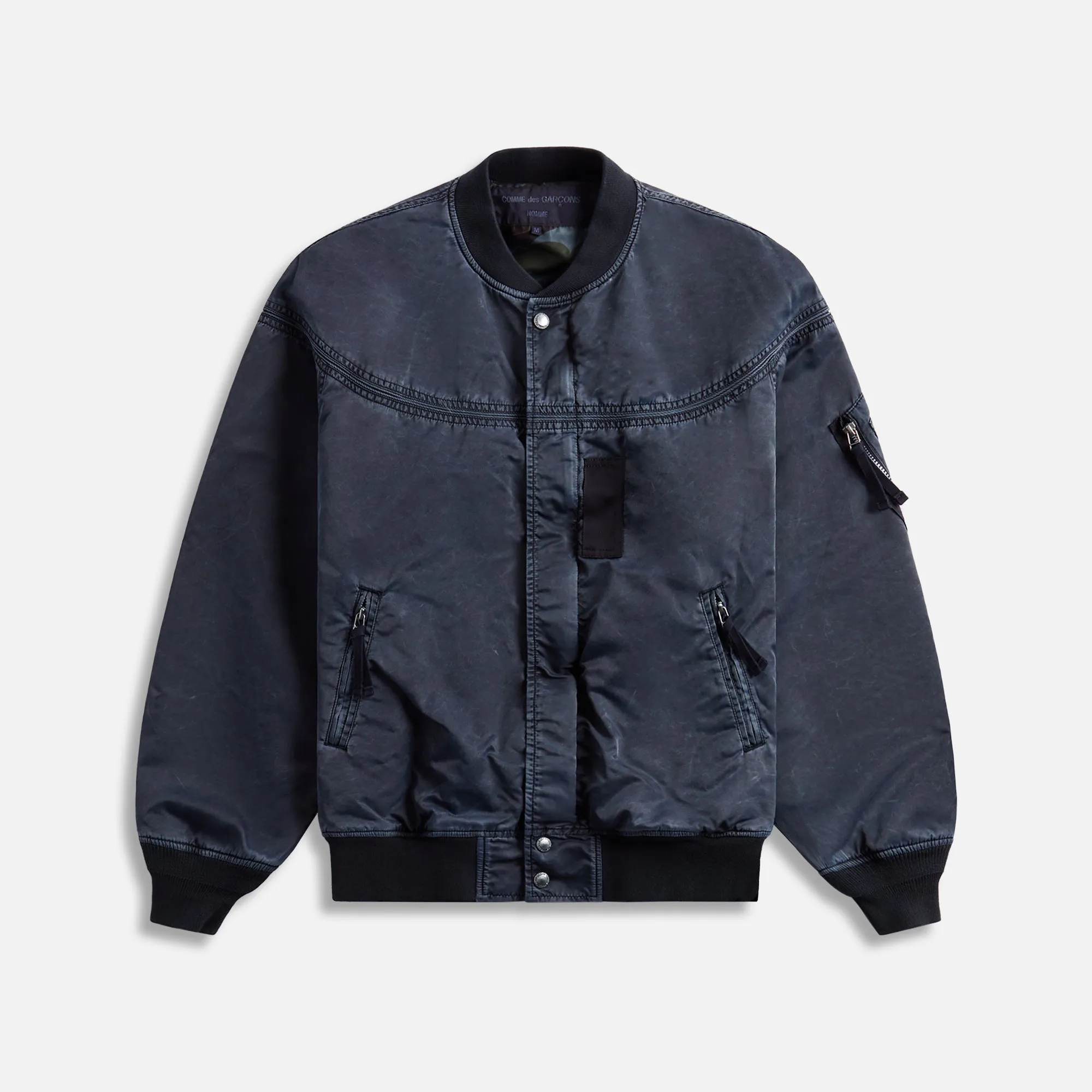 CDG Homme Nylon Coating Twill Garment Dyed Jacket - Navy sold by Kith