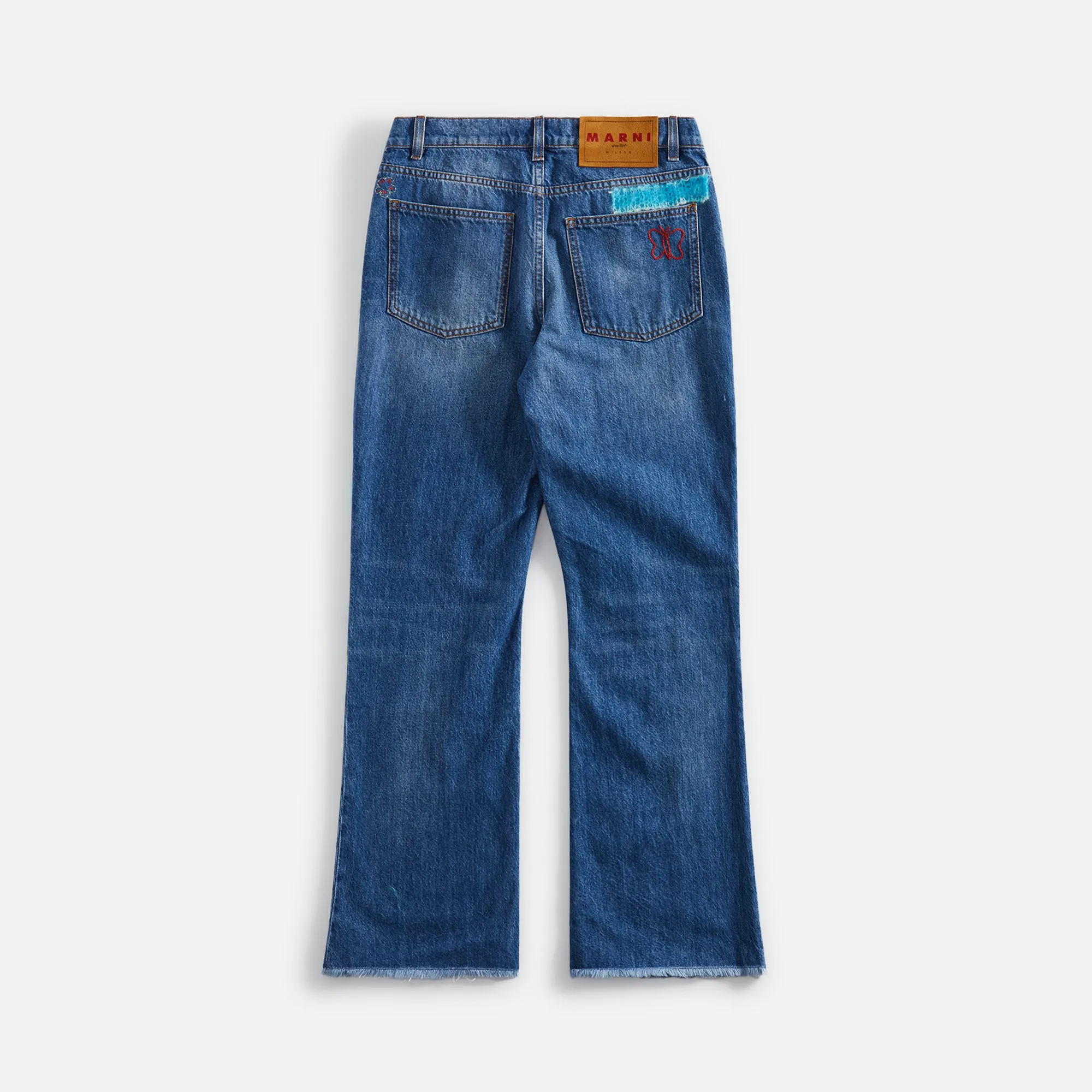 Marni Inside Out Stone Washed Denim Jeans - Azure sold by Kith product image thumbnail 2