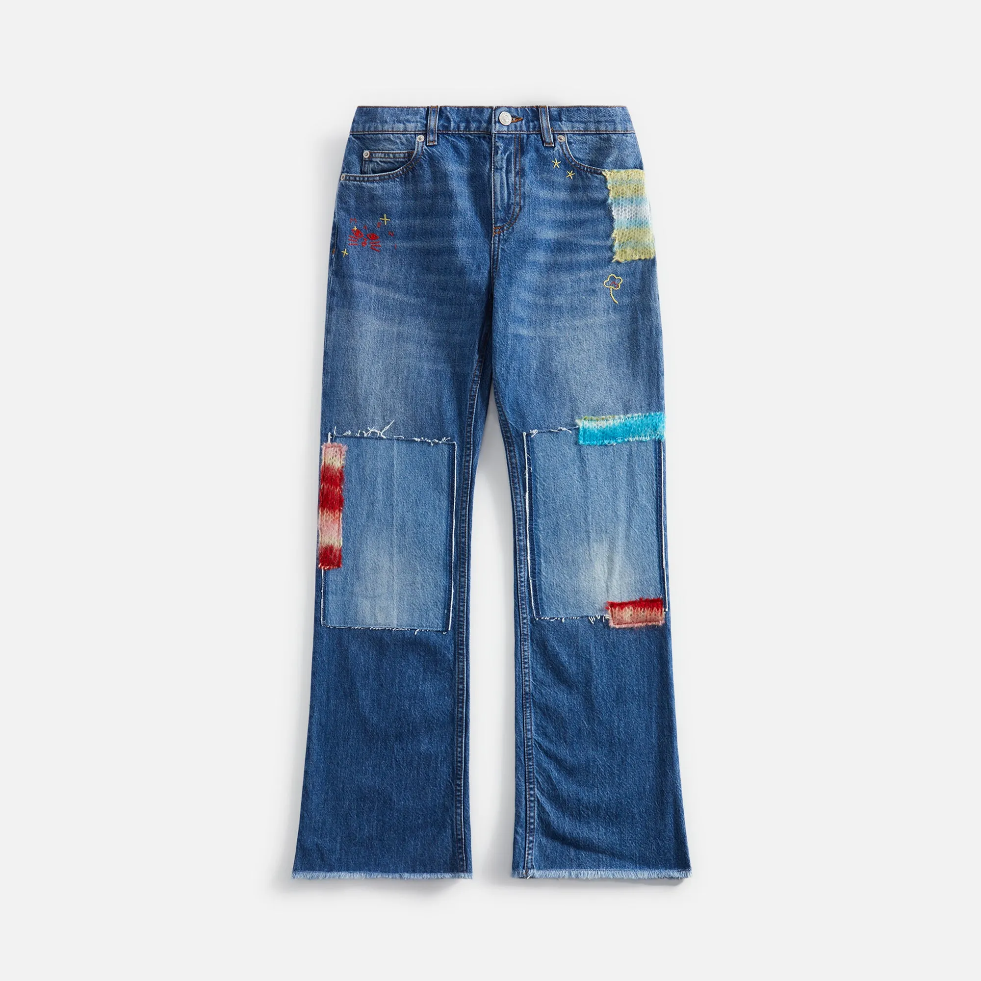 Marni Inside Out Stone Washed Denim Jeans - Azure sold by Kith