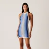 Kith Women Crochet Knit Anya Mini Dress - Kyanite sold by Kith