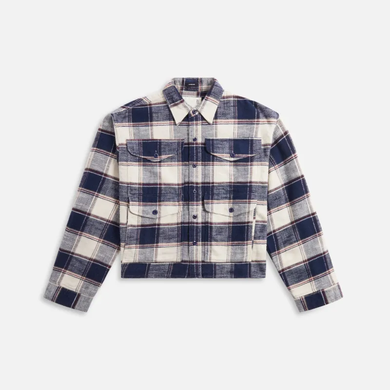 R13 Cropped Multipocket Overshirt - Eru Plaid sold by Kith