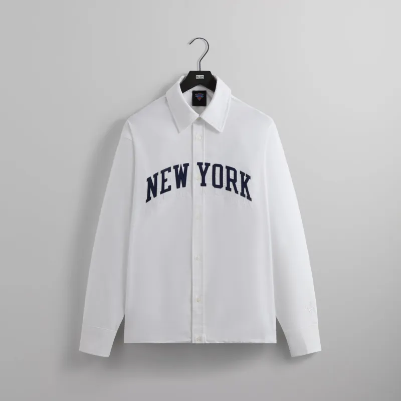Kith for the New York Knicks Carson Buttondown - White sold by Kith