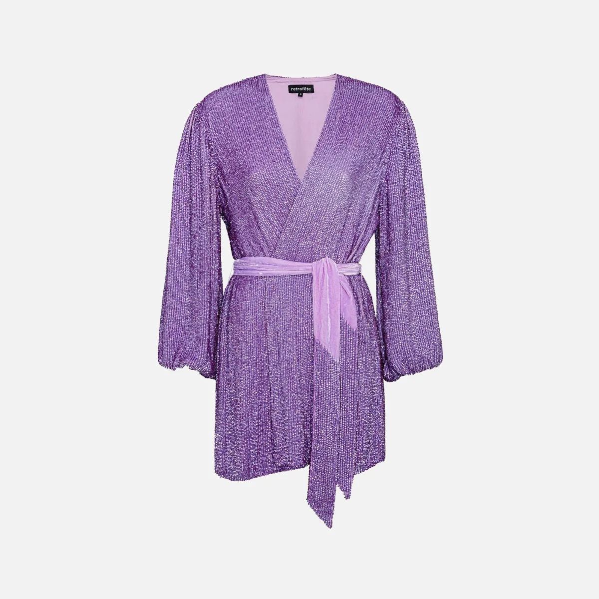 Retrofete Gabrielle Sequin Robe Dress - Iridescent Lavender sold by Kith