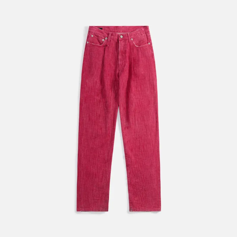 R13 Damon Pleated Jean - Vivid Pink sold by Kith