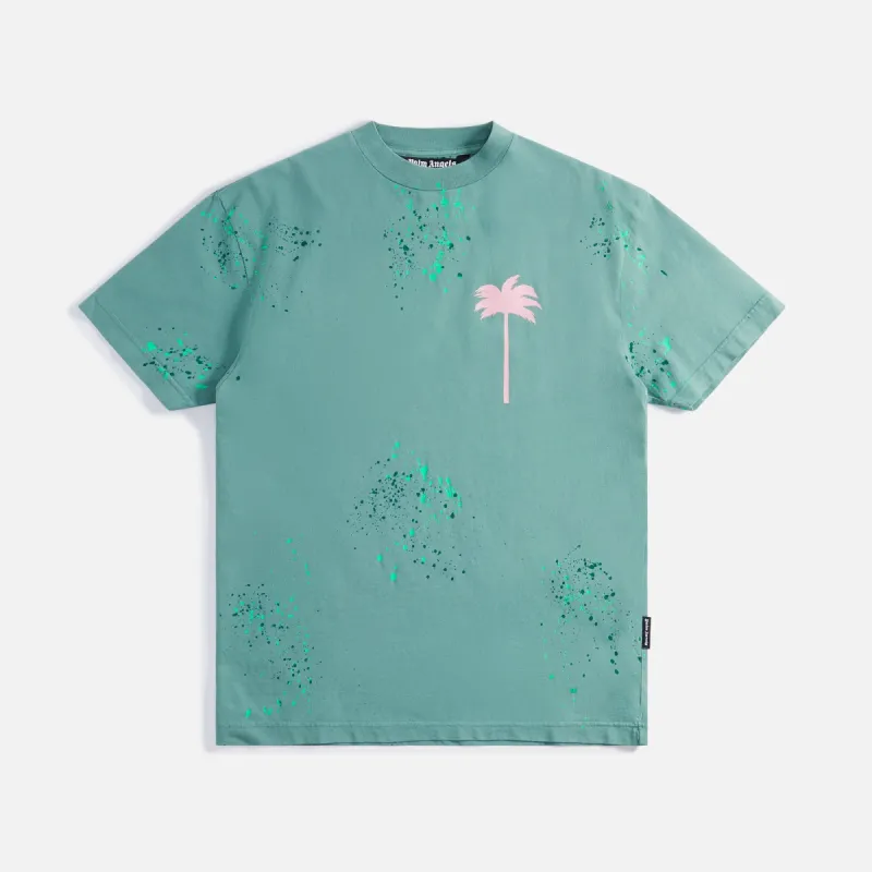 Palm Angels PXP Painted Classic Tee - Green / Pink made by Kith