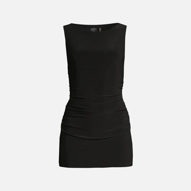 Norma Kamali Sleeveless Pickleball Mini Dress - Black sold by Kith