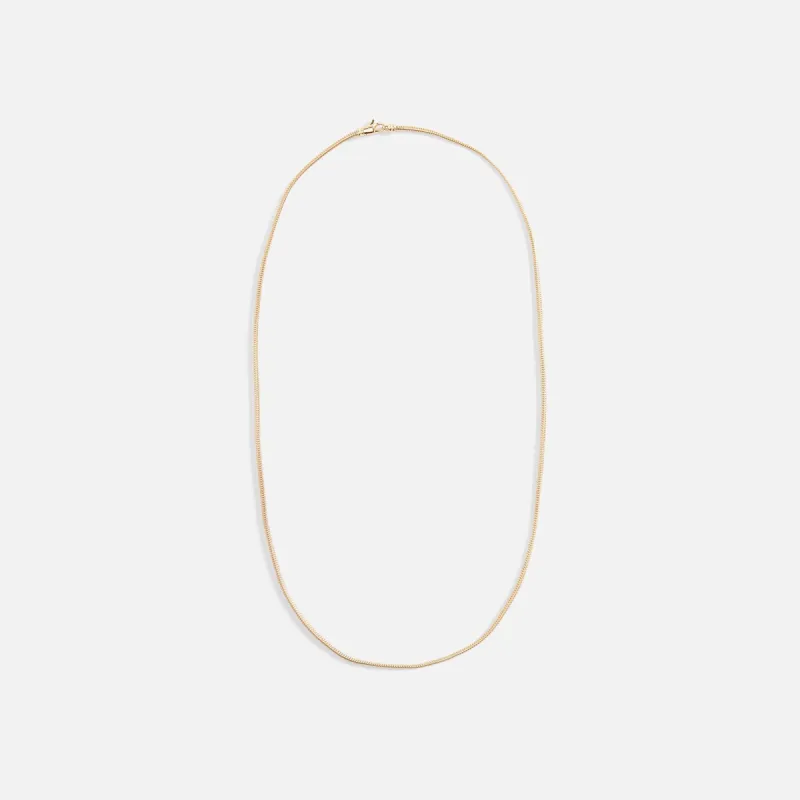 Tom Wood Snake Chain Slim Gold 925 Sterling Silver and 9K Gold - Silver / Gold sold by Kith
