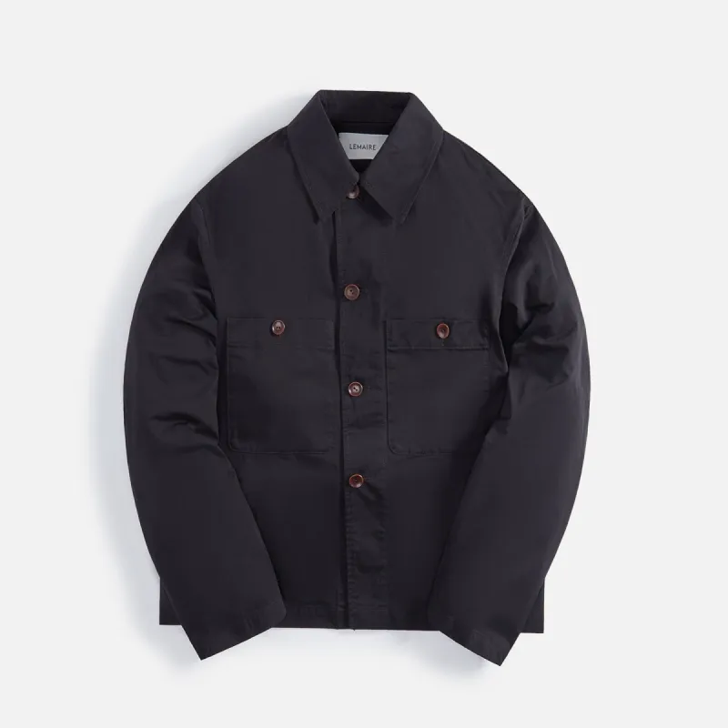 Lemaire Military Overshirt - Black sold by Kith
