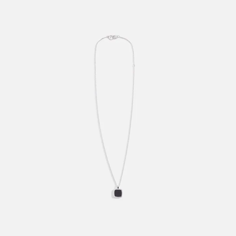 Tom Wood Cushion Pendant Onyx 925 Sterling Silver - Silver / Black sold by Kith