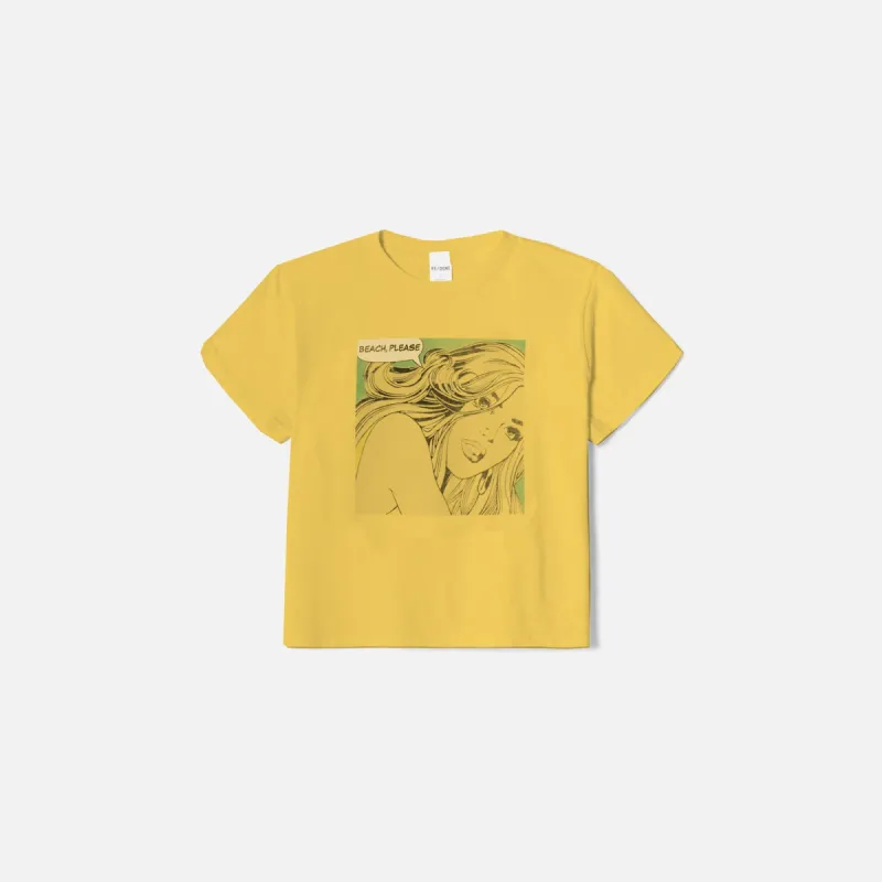ReDone Classic Beach Please Tee - Yellow sold by Kith