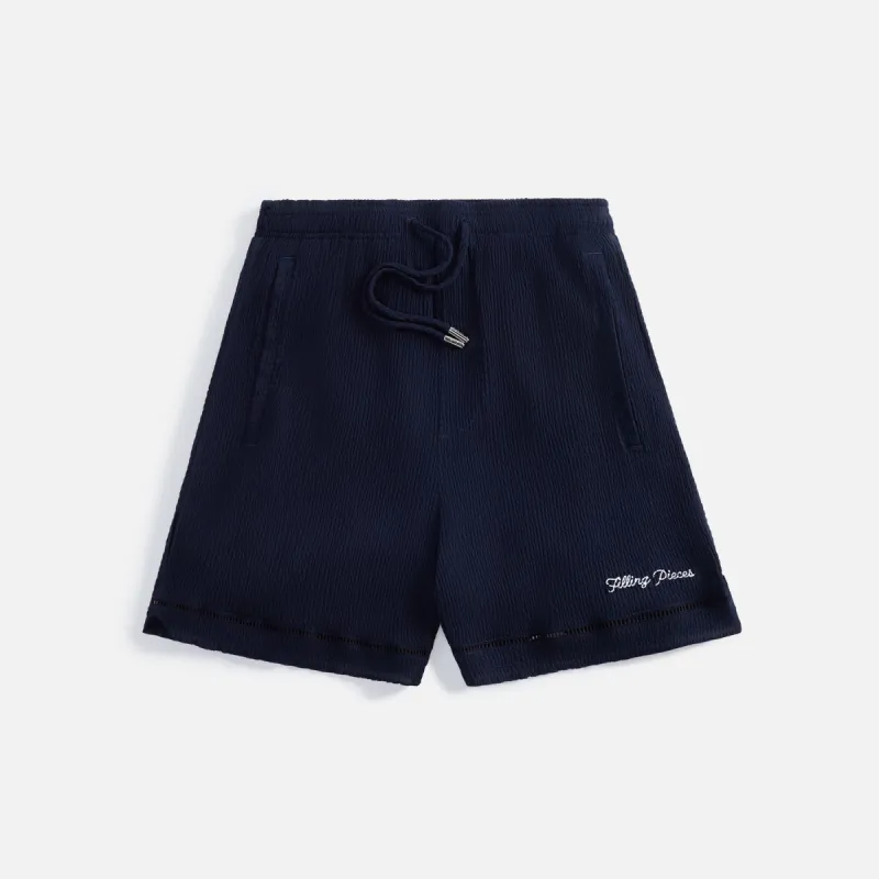 Filling Pieces Resort Short Seersucker - Navy sold by Kith