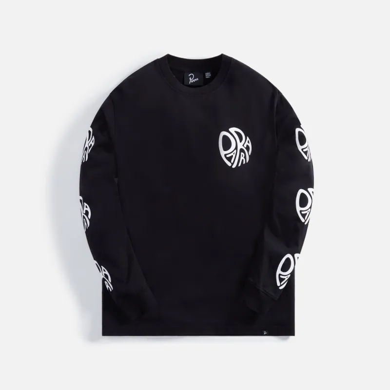 by Parra Circle Tweak Logo Long Sleeve Tee - Black sold by Kith