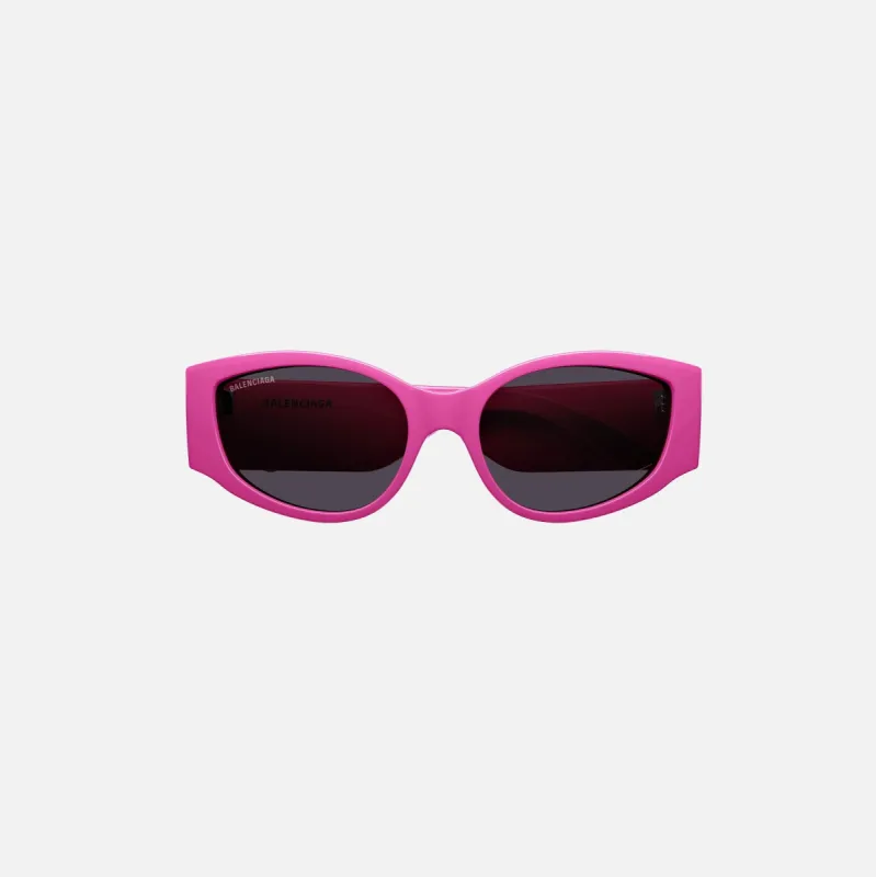 Balenciaga Acetate Max Frame - Shiny Fuchsia / Grey Lens made by Balenciaga