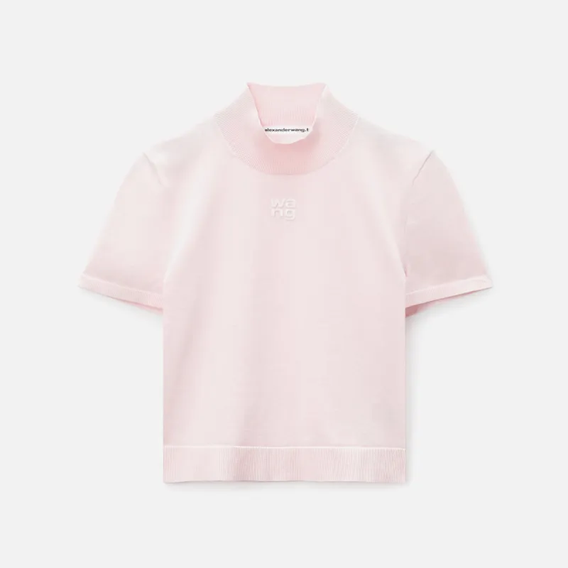 Alexander Wang Mock Neck Tee - Pink made by Alexander Wang