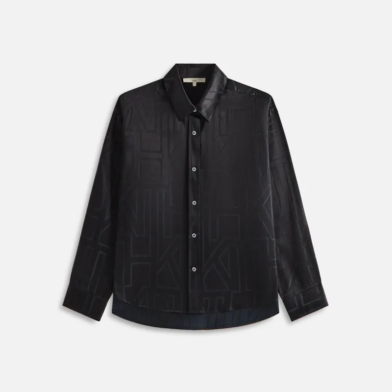Kith Women Roanne Monogram Shirt - Black sold by Kith
