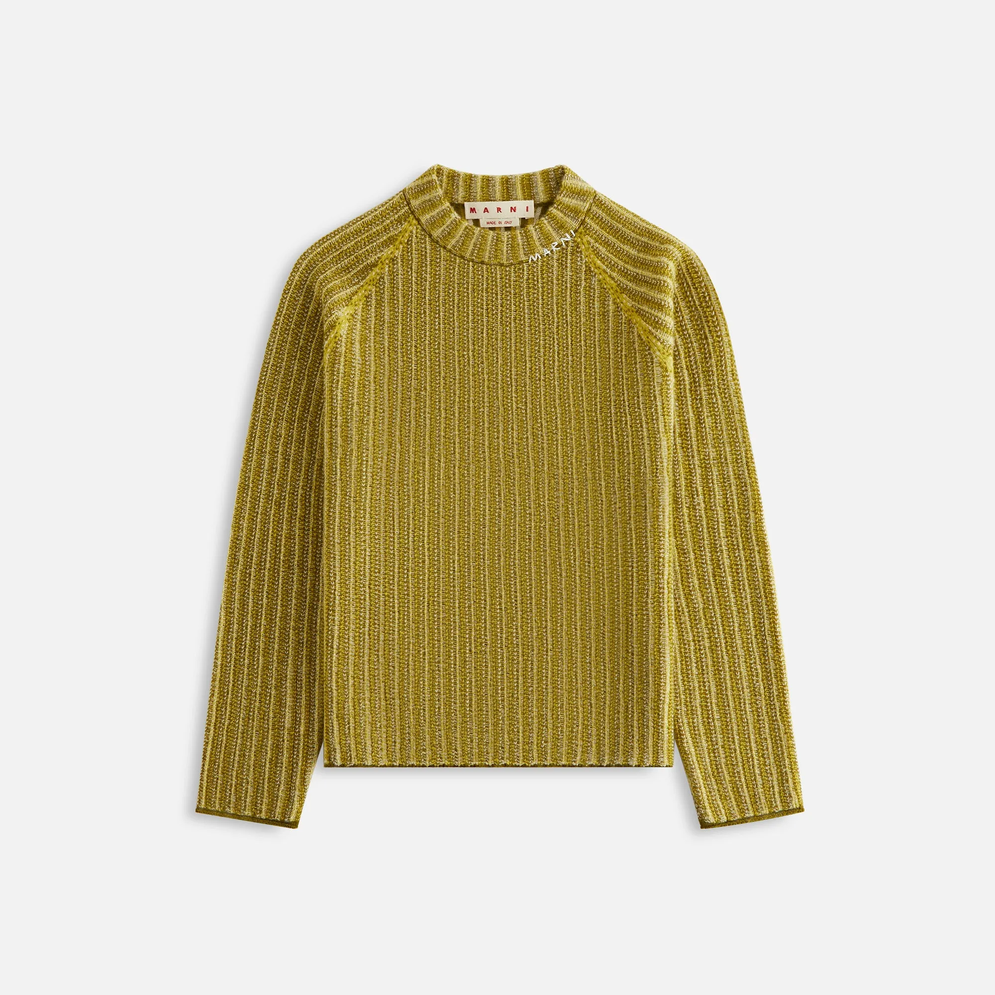 Marni Green Jumper with Degrade Stripes - Citronelle sold by Kith
