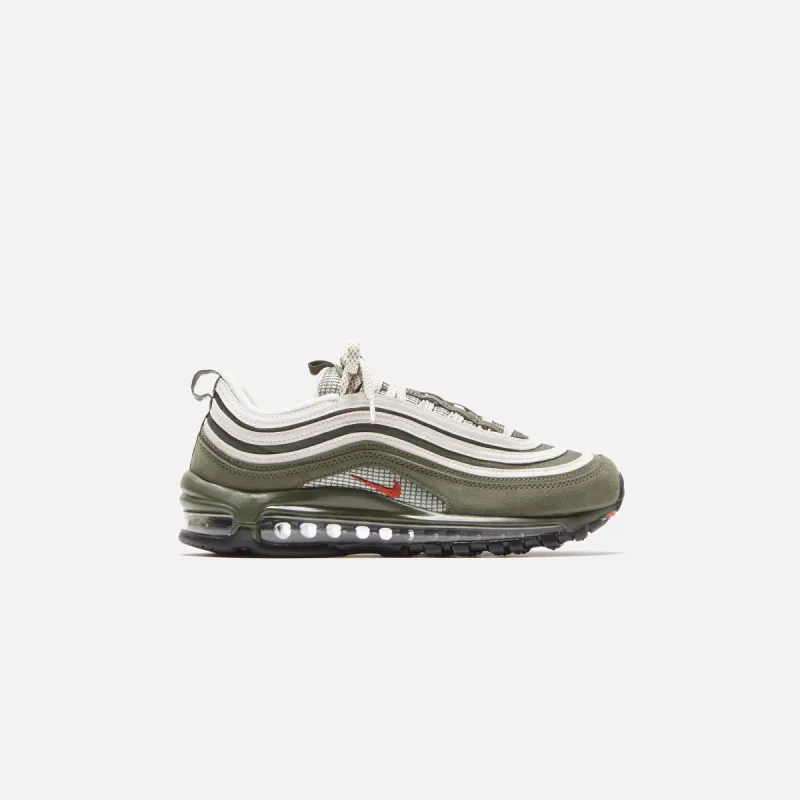 Nike Air Max 97 - Phantom / Rugged Orange / Cargo Khaki / Black sold by Kith