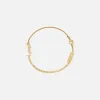 Saint Laurent Monogram Bracelet with Crystals - Yellow Gold sold by Kith