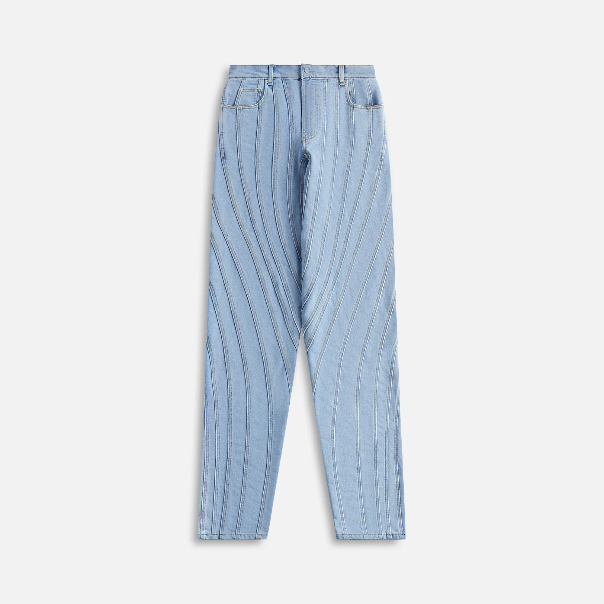 Mugler Textured Denim Pant - Light Blue sold by Kith
