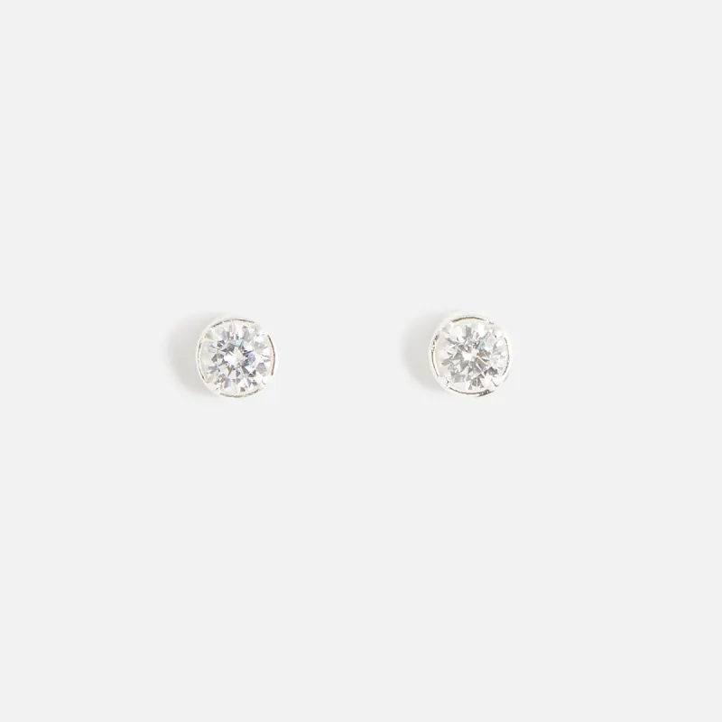 Hatton Labs Small Round Stud Earrings - Silver made by Kith