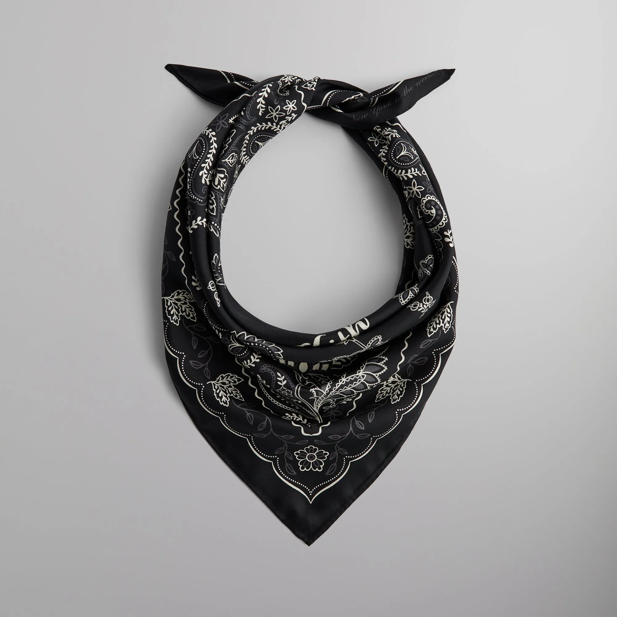 Kith Paisley Bandana Silk Scarf - Black sold by Kith