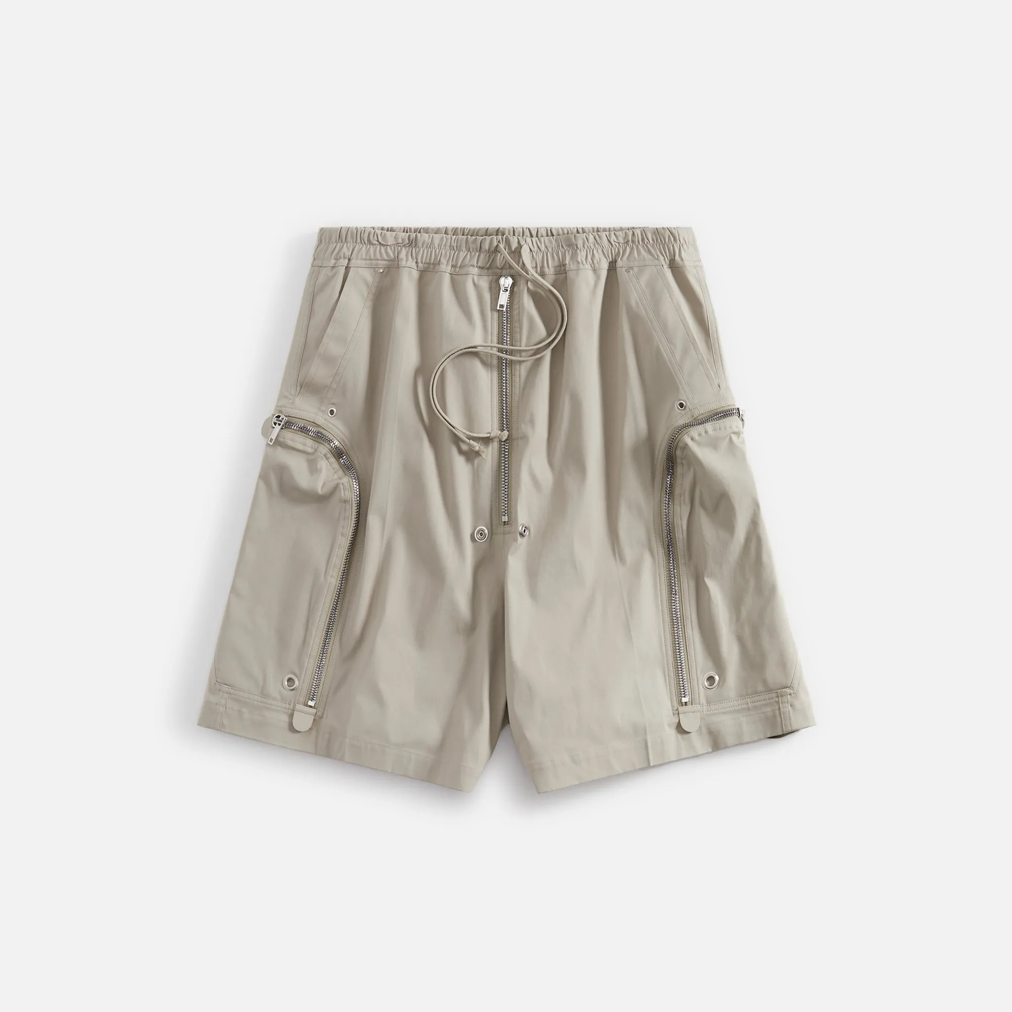 Rick Owens Bauhaus Bela Poplin Shorts - Pearl sold by Kith